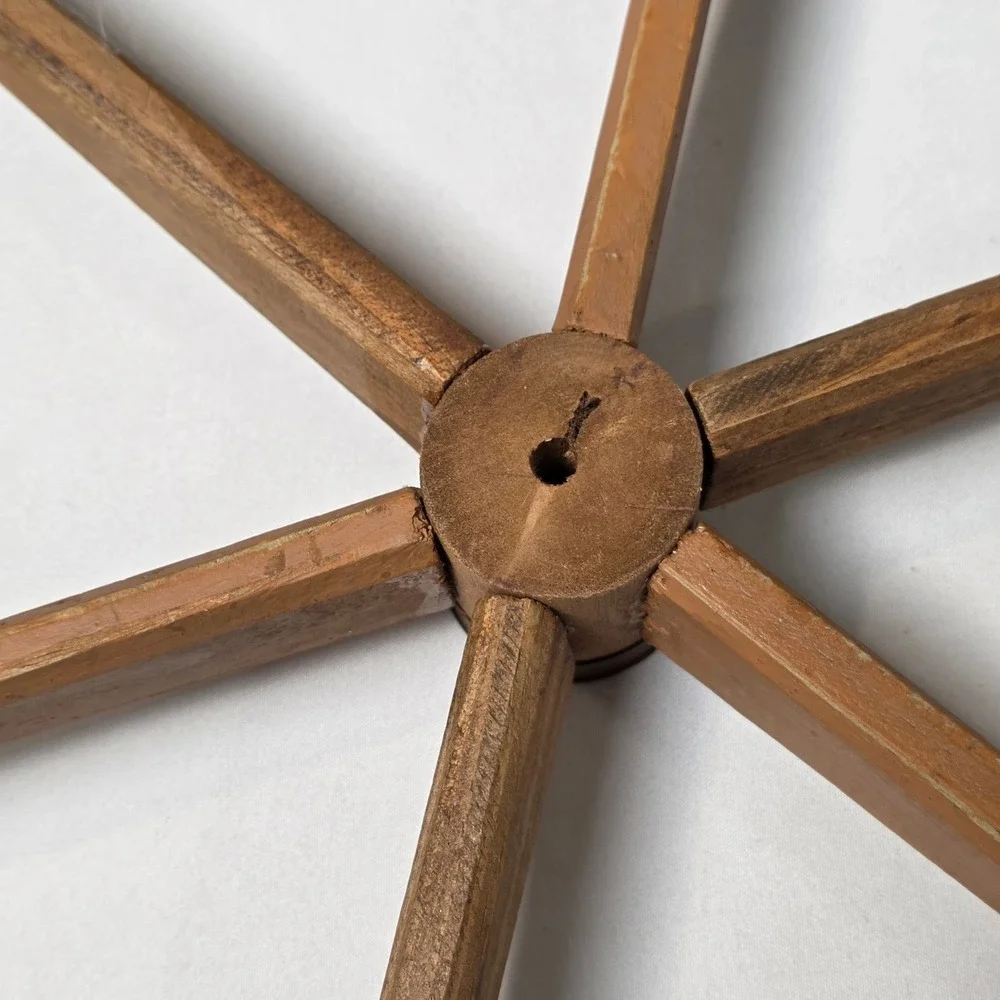 Wagon Wheel 6-Spoke 13.5in Rustic Farmhouse Western Country Wall Decor